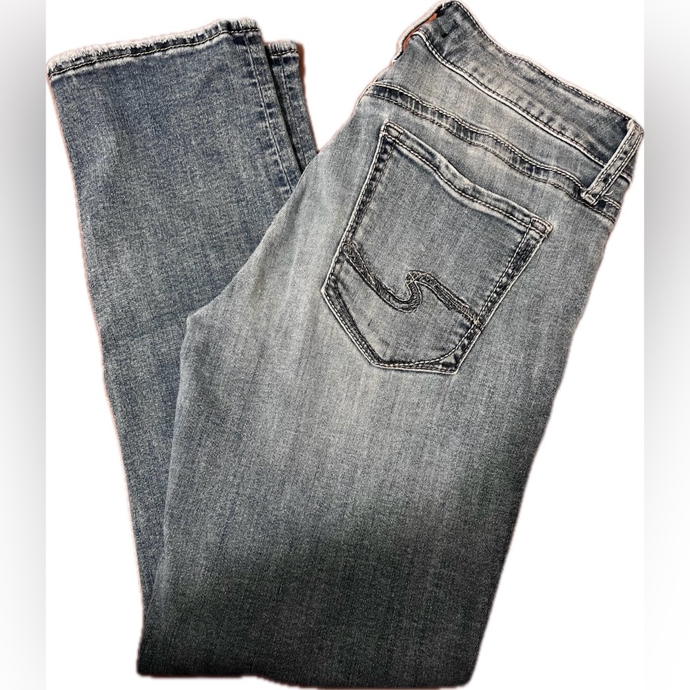 Avery Slim Silver Jeans. Size W29/L27
